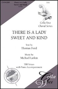 There is a Lady Sweet and Kind TBB choral sheet music cover Thumbnail